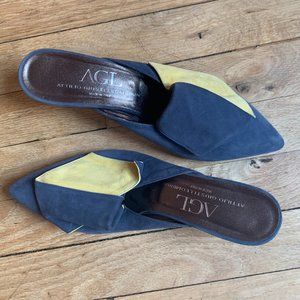AGL Blue Suede Mules (FW17)